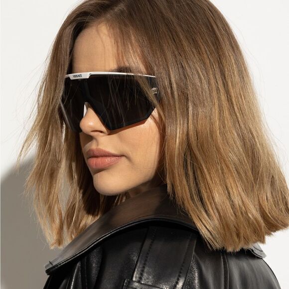 BRAND NEW VERSACE VE4461 White Dark Grey with clip on Mirrored Grey Extra Lens main image 11
